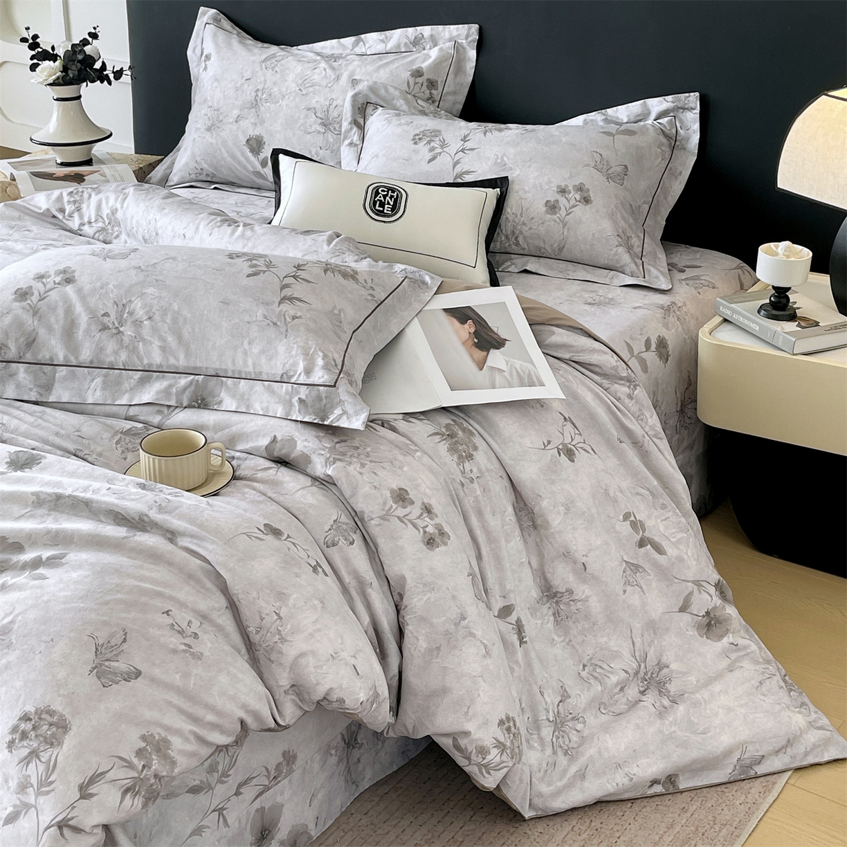 91家纺网 家纺一手货源 找家纺 宝齐莱家纺 2026新款全棉纯棉活性印花四件套 忆江南