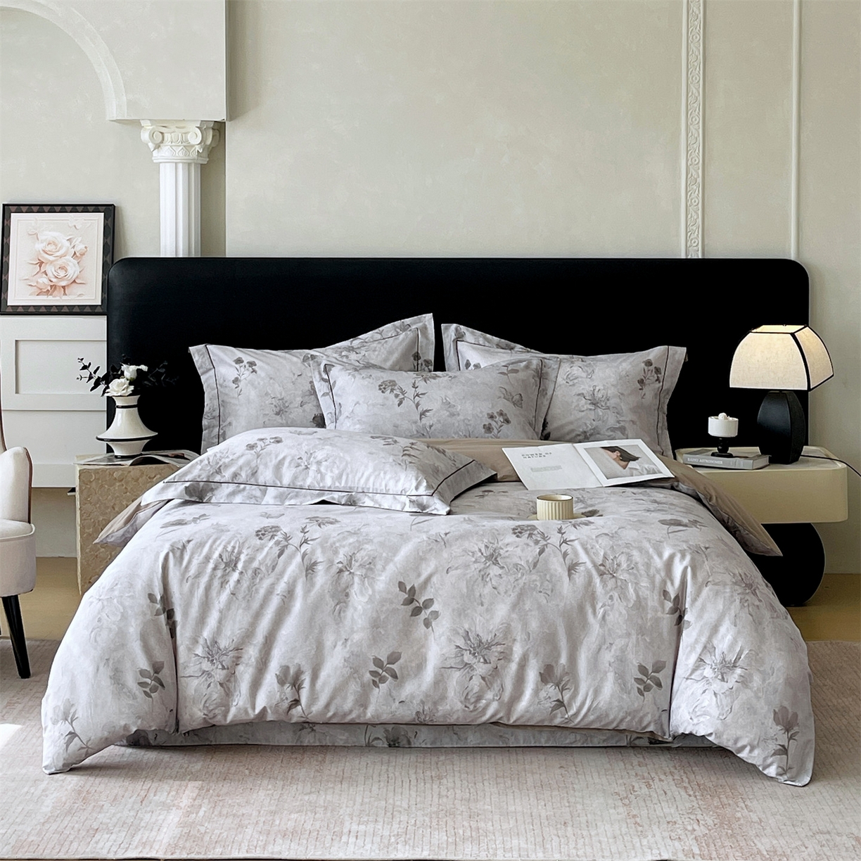 91家纺网 家纺一手货源 找家纺 宝齐莱家纺 2026新款全棉纯棉活性印花四件套 忆江南