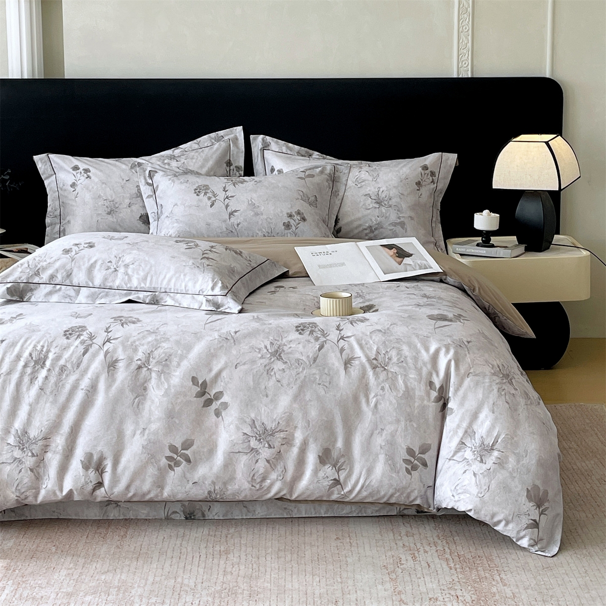 91家纺网 家纺一手货源 找家纺 宝齐莱家纺 2026新款全棉纯棉活性印花四件套 忆江南