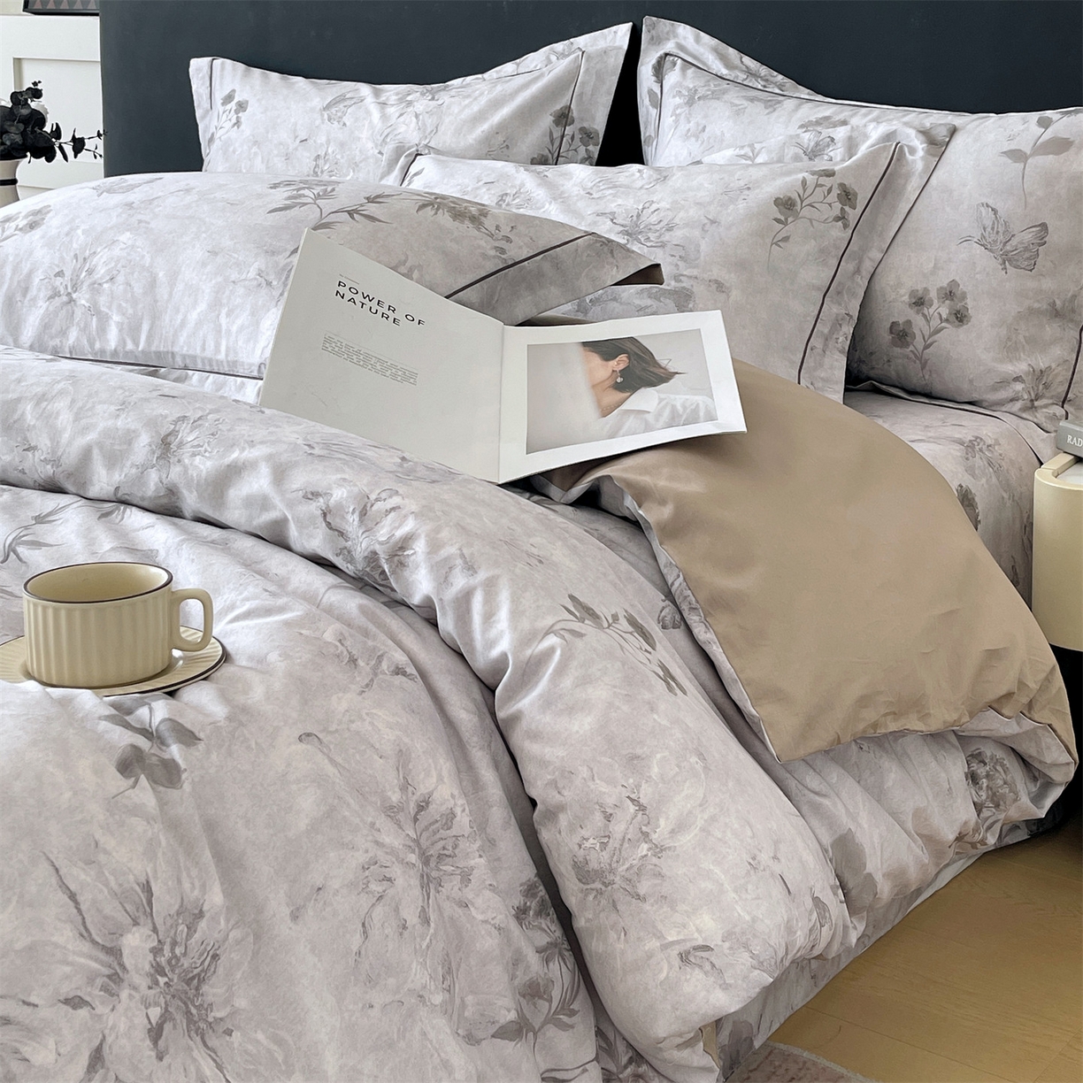 91家纺网 家纺一手货源 找家纺 宝齐莱家纺 2026新款全棉纯棉活性印花四件套 忆江南