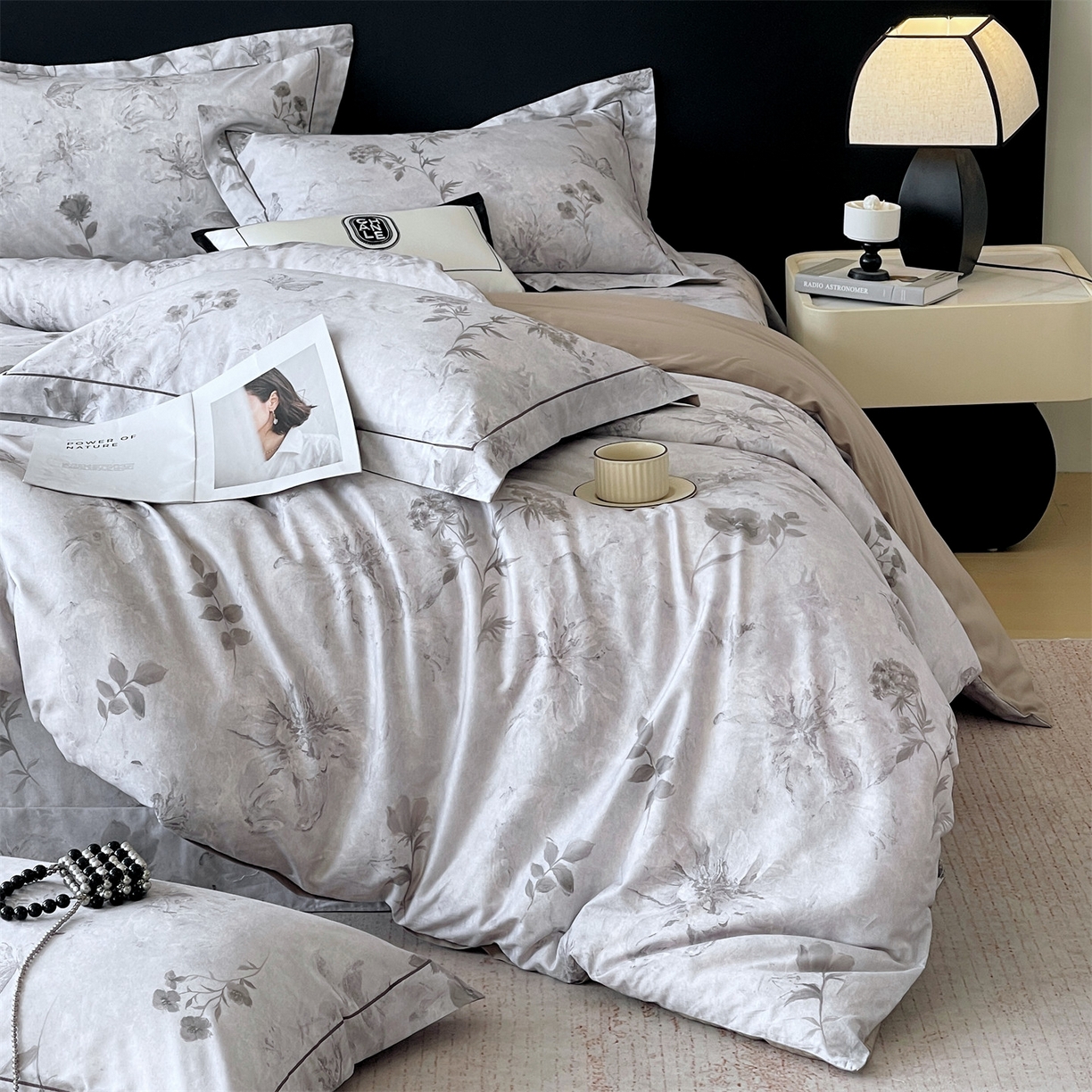 91家纺网 家纺一手货源 找家纺 宝齐莱家纺 2026新款全棉纯棉活性印花四件套 忆江南