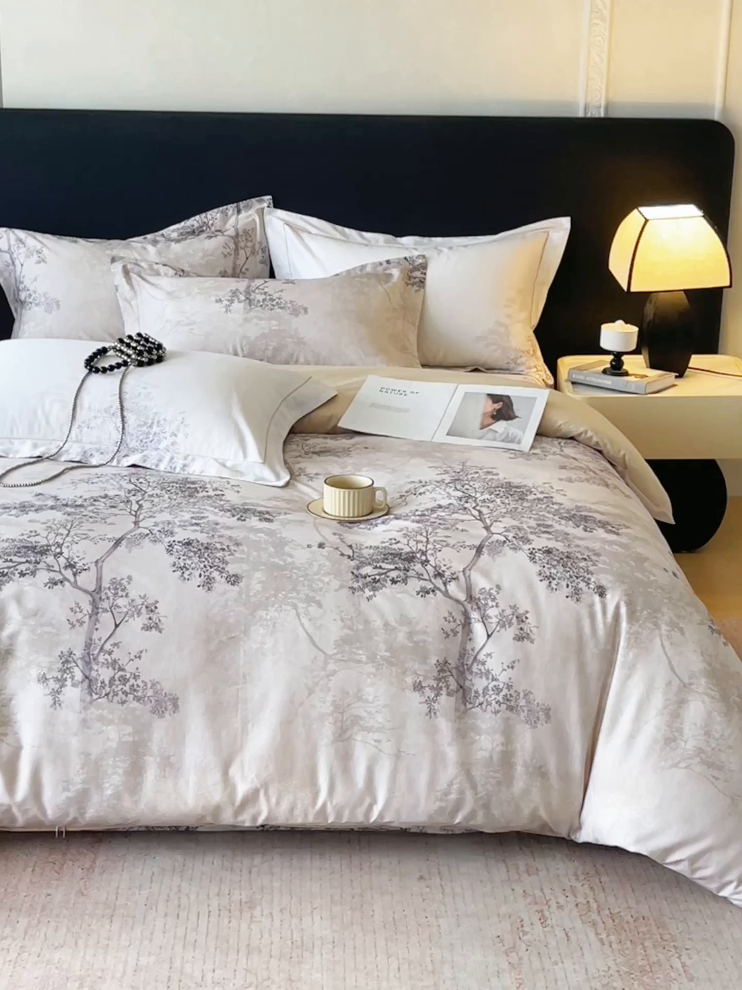 91家纺网 家纺一手货源 找家纺 宝齐莱家纺 2026新款全棉纯棉活性印花四件套 月光森林