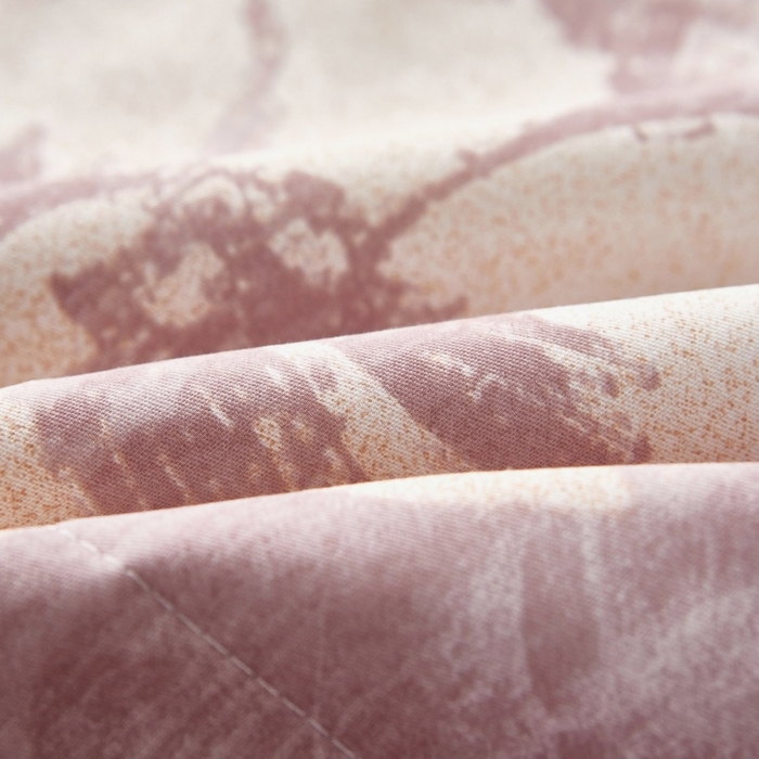 91家纺网 家纺一手货源 找家纺 黛妮雅 2026新款里外全棉印花棉花被纯棉夏被夏凉被空调被 夏被四件套暖屿-豆沙