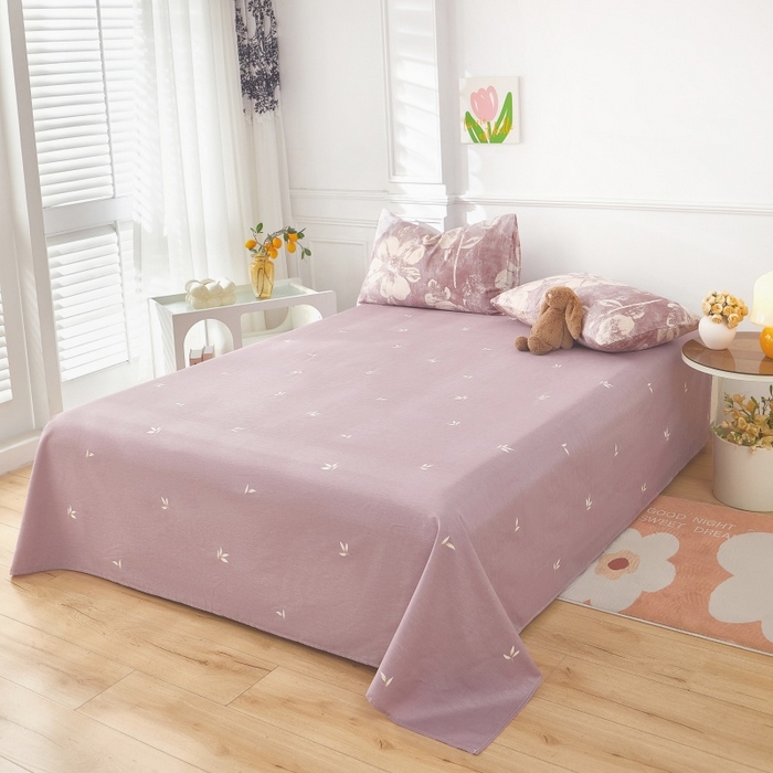 91家纺网 家纺一手货源 找家纺 黛妮雅 2026新款里外全棉印花棉花被纯棉夏被夏凉被空调被 夏被四件套暖屿-豆沙