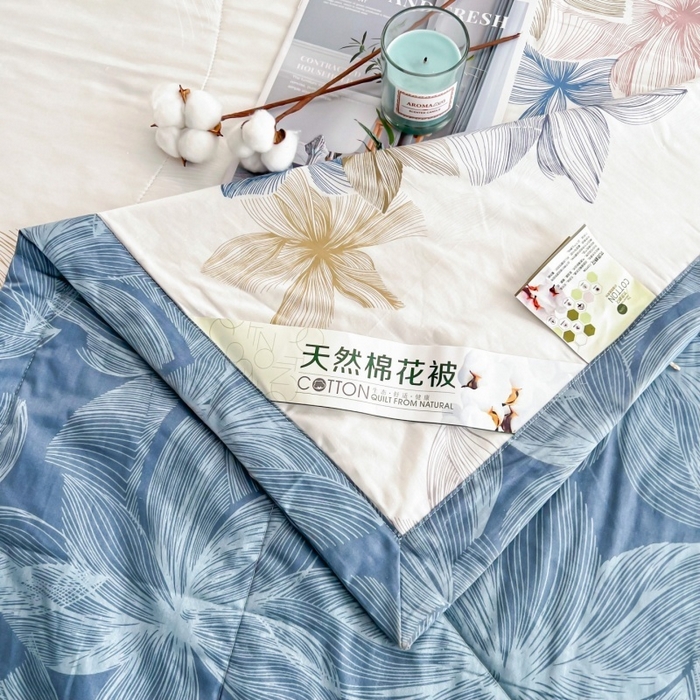 91家纺网 家纺一手货源 找家纺 黛妮雅 2026新款里外全棉印花棉花被纯棉夏被夏凉被空调被 夏被四件套安丽