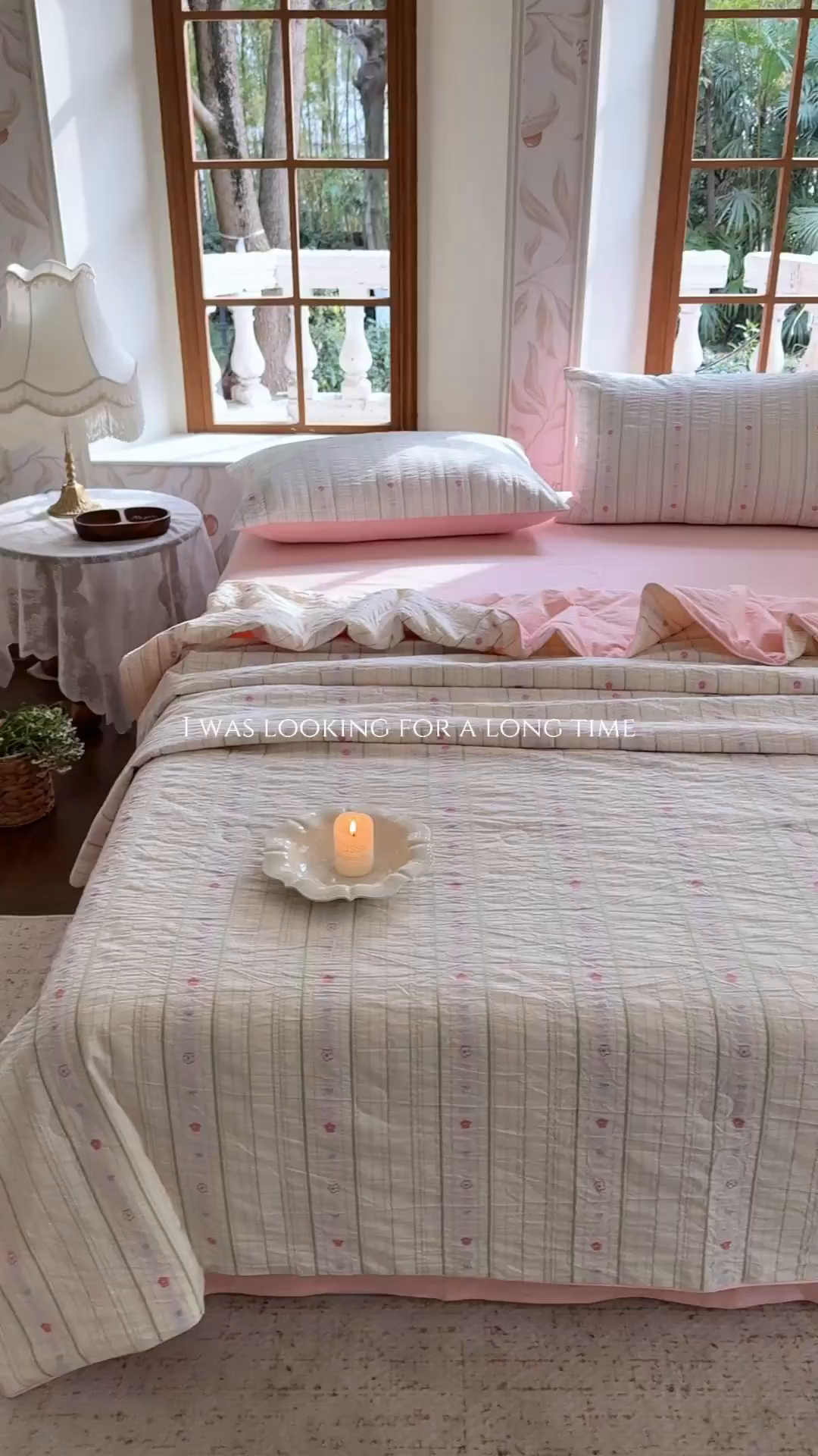 91家纺网 家纺一手货源 找家纺 木楌家居 2026新款全棉提花剪花夏被四件套 春梦雪