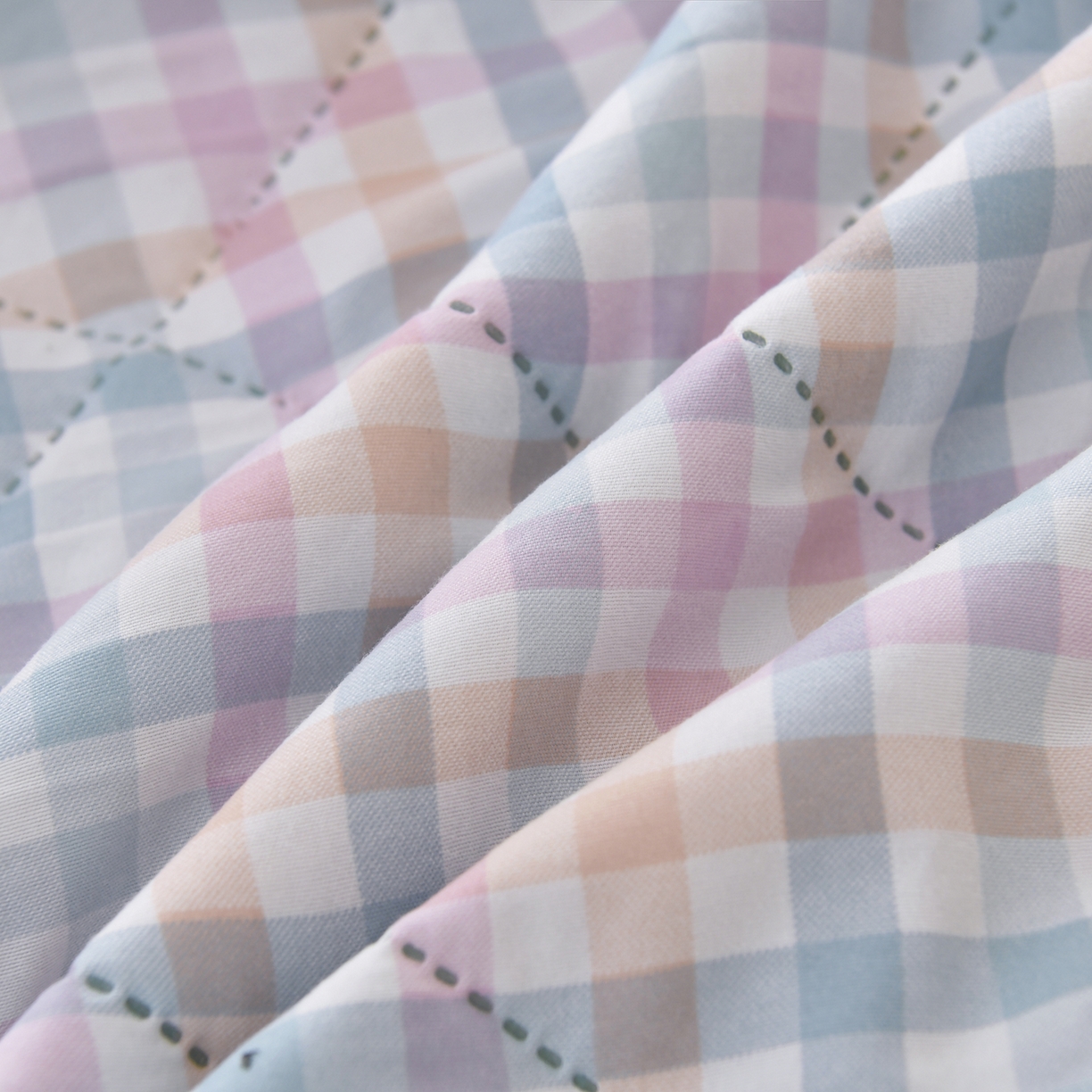 91家纺网 家纺一手货源 找家纺 培童 2025水洗棉夏被夏凉被空调被超声波压花礼品直播引流爆款 七彩格