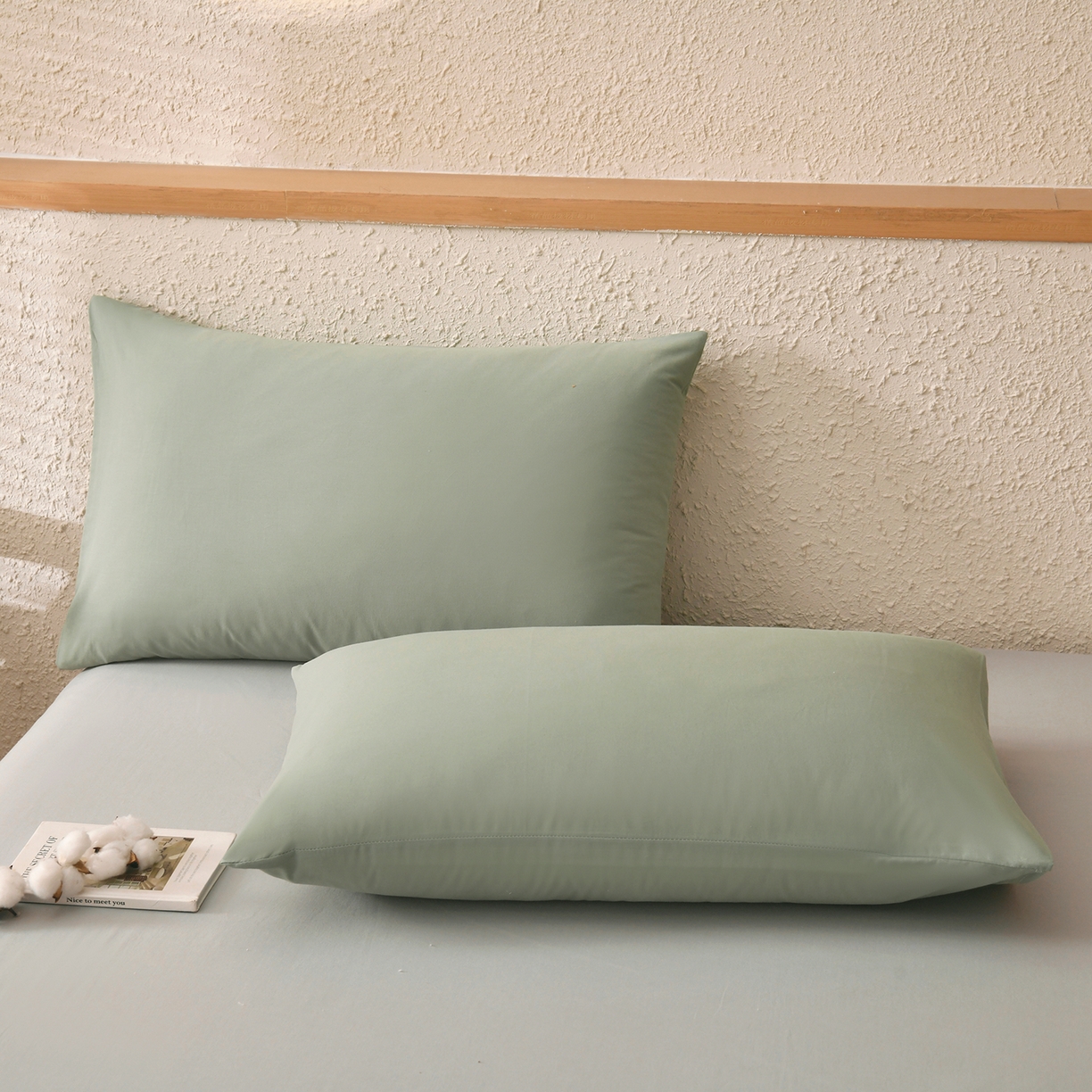 91家纺网 家纺一手货源 找家纺 培童家纺 2026新款全棉色织水洗棉A类棉花夏被可机洗空调被四件套床单枕套 灰绿