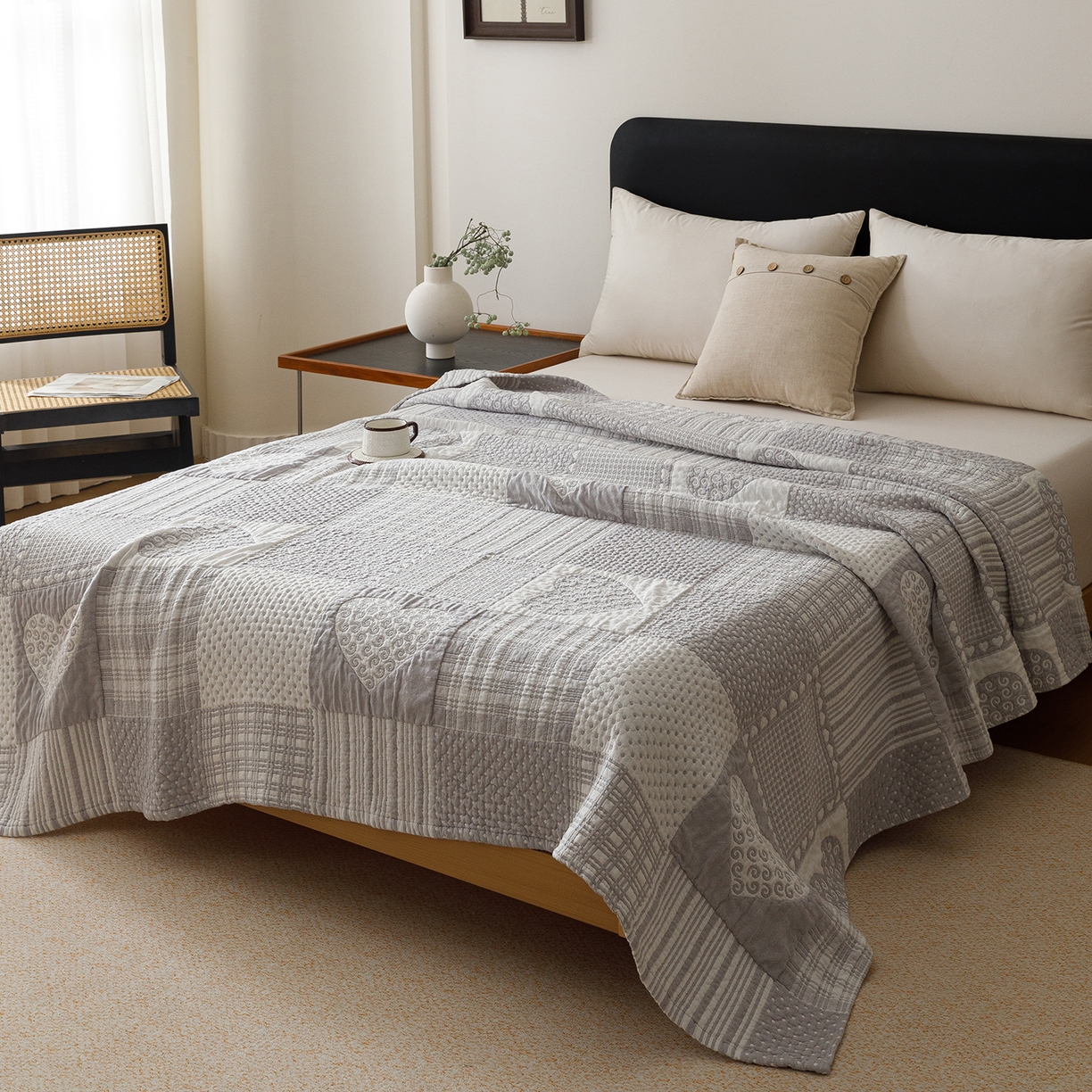 91家纺网 家纺一手货源 找家纺 （总）悦然毛巾被 2026新款外贸全棉三层纱布毛巾被盖毯