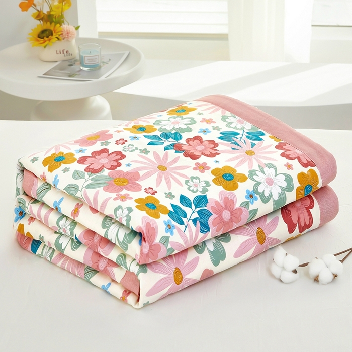 91家纺网 家纺一手货源 找家纺 黛妮雅 2026新款里外全棉印花棉花被纯棉夏被夏凉被空调被 夏被四件套米兰春天