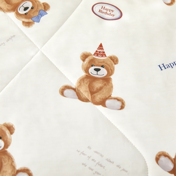 91家纺网 家纺一手货源 找家纺 黛妮雅 2026新款里外全棉印花棉花被纯棉夏被夏凉被空调被 夏被四件套小熊宝贝