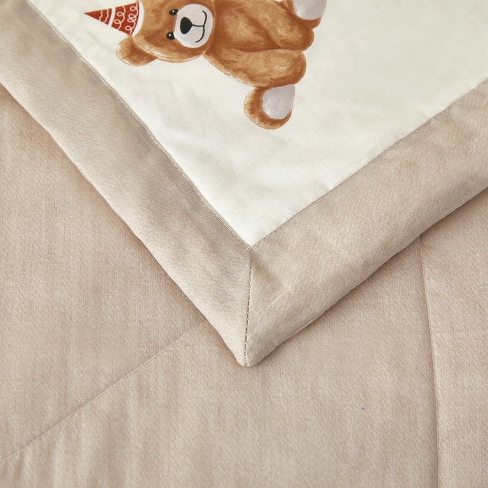 91家纺网 家纺一手货源 找家纺 黛妮雅 2026新款里外全棉印花棉花被纯棉夏被夏凉被空调被 夏被四件套小熊宝贝