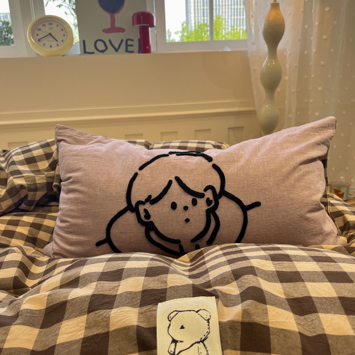 91家纺网 家纺一手货源 找家纺 花漾家居 2026新款无印宿舍简约全棉色织水洗棉毛巾绣四件套 咖中格