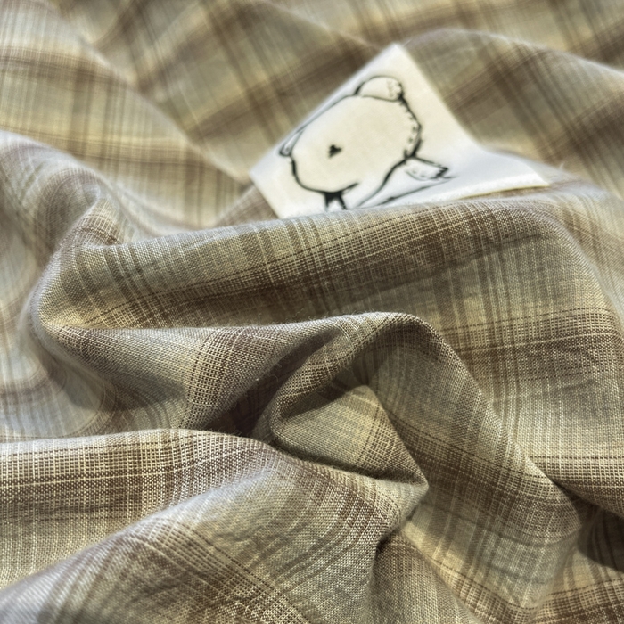 91家纺网 家纺一手货源 找家纺 花漾家居 2026新款无印宿舍简约全棉色织水洗棉毛巾绣四件套 灰咖格