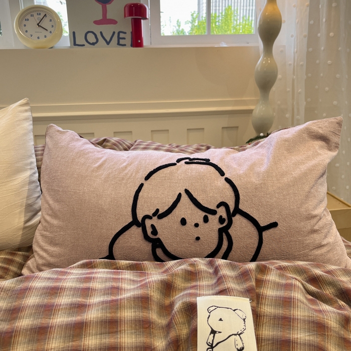 91家纺网 家纺一手货源 找家纺 花漾家居 2026新款无印宿舍简约全棉色织水洗棉毛巾绣四件套 红咖格