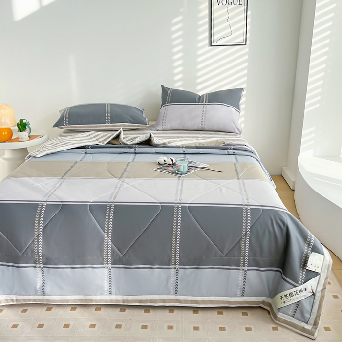 91家纺网 家纺一手货源 找家纺 黛妮雅 2026新款里外全棉印花棉花被纯棉夏被夏凉被空调被 夏被四件套奇幻曲