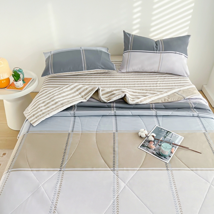 91家纺网 家纺一手货源 找家纺 黛妮雅 2026新款里外全棉印花棉花被纯棉夏被夏凉被空调被 夏被四件套奇幻曲