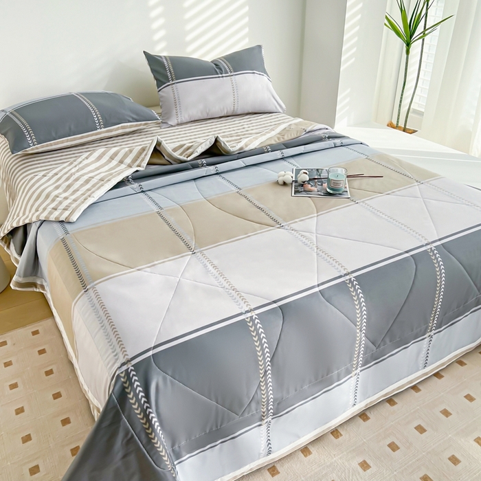 91家纺网 家纺一手货源 找家纺 黛妮雅 2026新款里外全棉印花棉花被纯棉夏被夏凉被空调被 夏被四件套奇幻曲