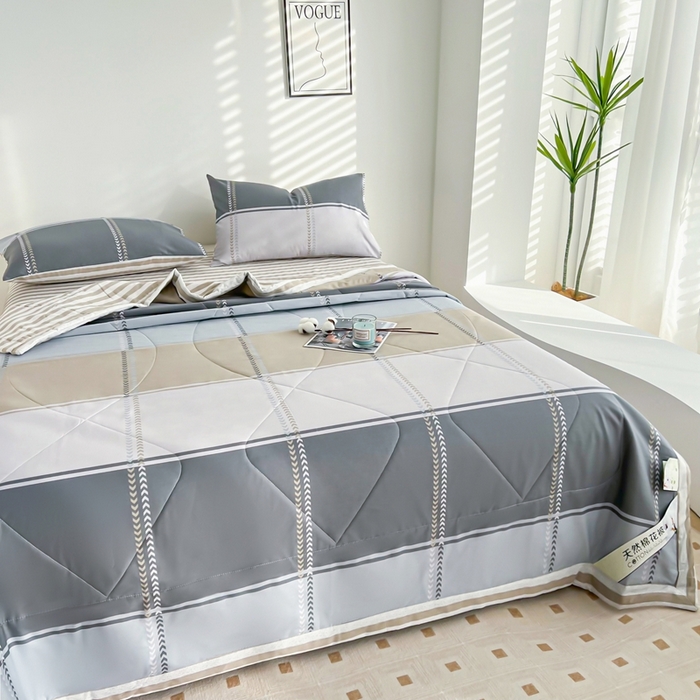 91家纺网 家纺一手货源 找家纺 黛妮雅 2026新款里外全棉印花棉花被纯棉夏被夏凉被空调被 夏被四件套奇幻曲