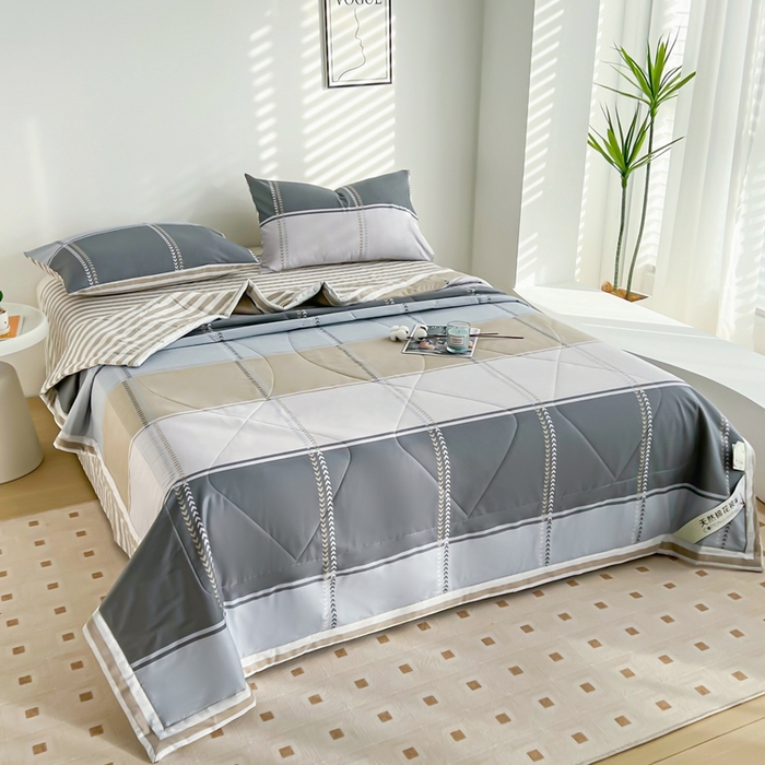 91家纺网 家纺一手货源 找家纺 黛妮雅 2026新款里外全棉印花棉花被纯棉夏被夏凉被空调被 夏被四件套奇幻曲