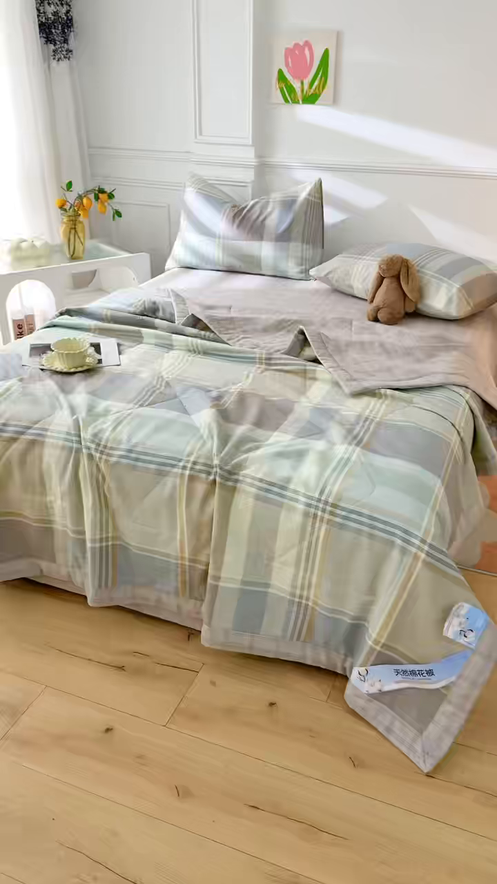 91家纺网 家纺一手货源 找家纺 黛妮雅 2026新款里外全棉印花棉花被纯棉夏被夏凉被空调被 夏被四件套奇幻曲