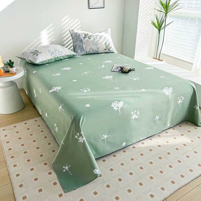 91家纺网 家纺一手货源 找家纺 黛妮雅 2026新款里外全棉印花棉花被纯棉夏被夏凉被空调被 夏被四件套叶初