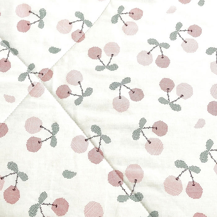 91家纺网 家纺一手货源 找家纺 黛妮雅 2026新款里外全棉印花棉花被纯棉夏被夏凉被空调被 夏被四件套樱桃之恋