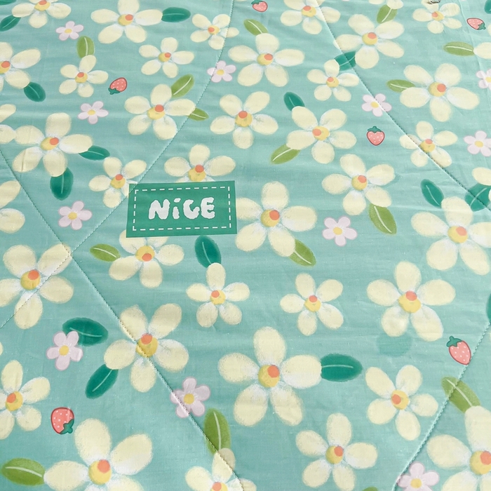 91家纺网 家纺一手货源 找家纺 黛妮雅 2026新款里外全棉印花棉花被纯棉夏被夏凉被空调被 夏被四件套花满城绿