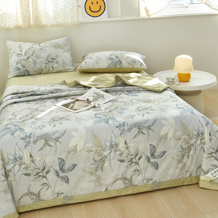 91家纺网 家纺一手货源 找家纺 黛妮雅 2026新款里外全棉印花棉花被纯棉夏被夏凉被空调被 夏被四件套秋海棠