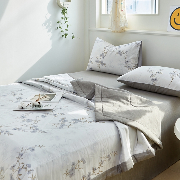 91家纺网 家纺一手货源 找家纺 黛妮雅 2026新款里外全棉印花棉花被纯棉夏被夏凉被空调被 夏被四件套暮云花香