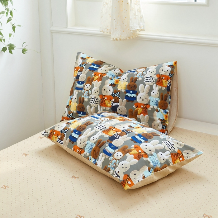 91家纺网 家纺一手货源 找家纺 黛妮雅 2026新款里外全棉印花棉花被纯棉夏被夏凉被空调被 夏被四件套幸运兔