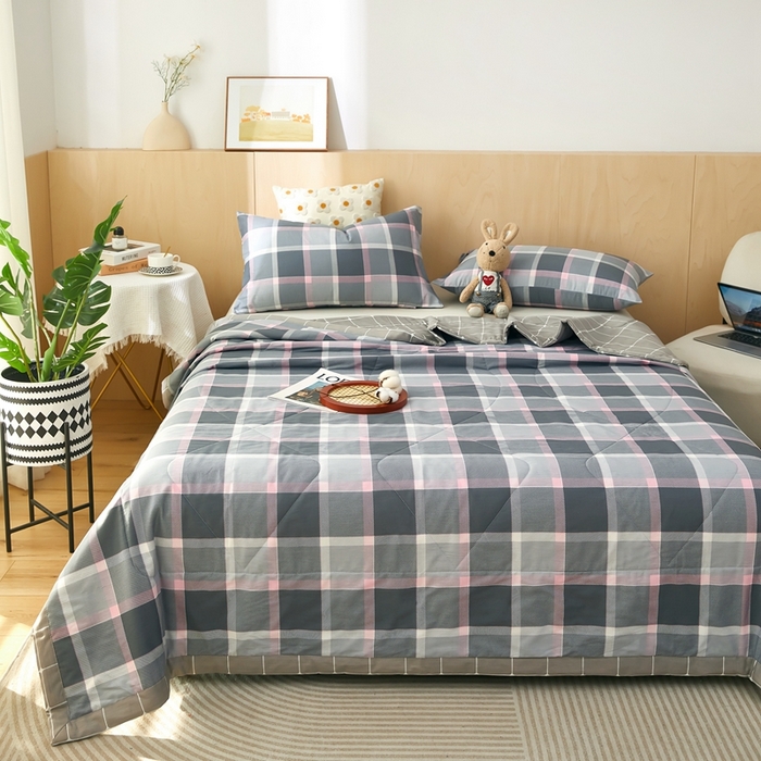 91家纺网 家纺一手货源 找家纺 黛妮雅 2026新款里外全棉印花棉花被纯棉夏被夏凉被空调被 夏被四件套约克