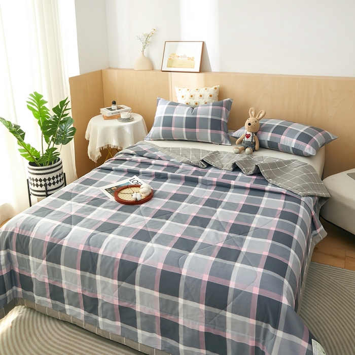 91家纺网 家纺一手货源 找家纺 黛妮雅 2026新款里外全棉印花棉花被纯棉夏被夏凉被空调被 夏被四件套约克