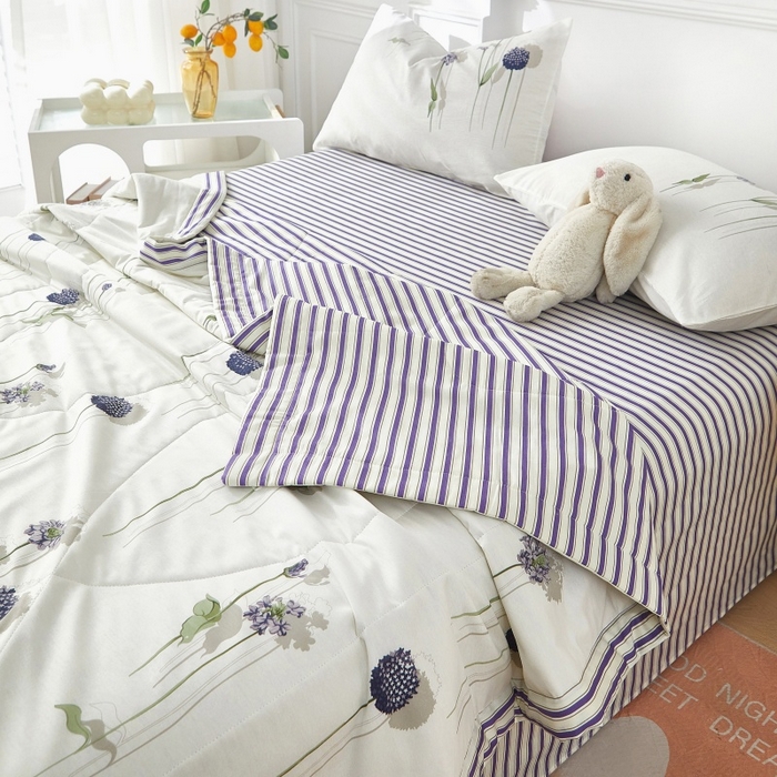 91家纺网 家纺一手货源 找家纺 （总）黛妮雅 2026新款全棉印花棉花被纯棉单件夏被夏凉被空调被 夏被四件套