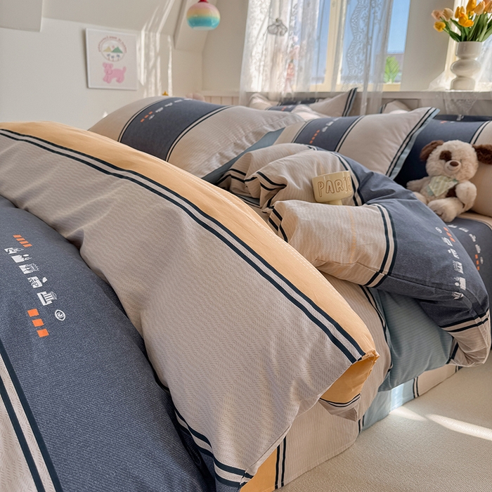 91家纺网 家纺一手货源 找家纺 简冠家纺 2026新款12868印花全棉四件套纯棉四件套