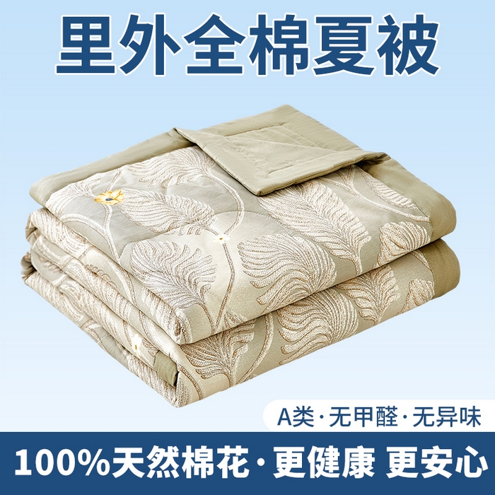 91家纺网 家纺一手货源 找家纺 （总）黛妮雅 2026新款全棉印花棉花被纯棉单件夏被夏凉被空调被 夏被四件套