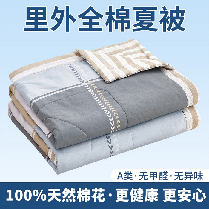 91家纺网 家纺一手货源 找家纺 （总）黛妮雅 2026新款全棉印花棉花被纯棉单件夏被夏凉被空调被 夏被四件套