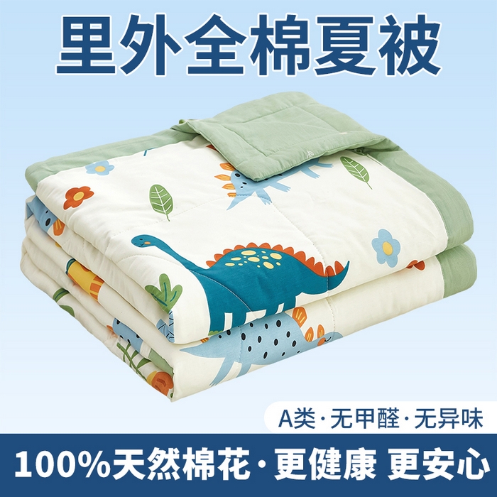 91家纺网 家纺一手货源 找家纺 （总）黛妮雅 2026新款全棉印花棉花被纯棉单件夏被夏凉被空调被 夏被四件套