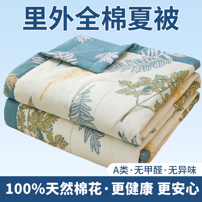 91家纺网 家纺一手货源 找家纺 （总）黛妮雅 2026新款全棉印花棉花被纯棉单件夏被夏凉被空调被 夏被四件套