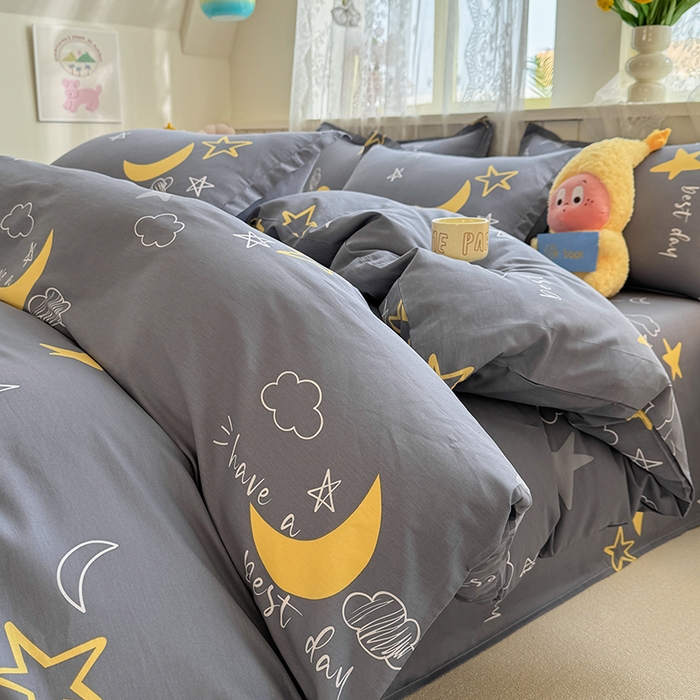 91家纺网 家纺一手货源 找家纺 简冠家纺 2026新款12868印花全棉四件套纯棉四件套