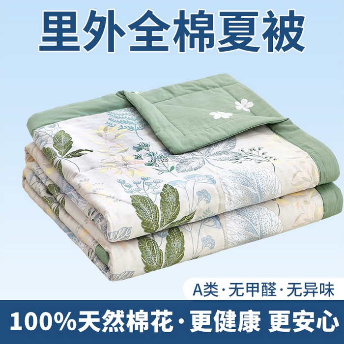 91家纺网 家纺一手货源 找家纺 （总）黛妮雅 2026新款全棉印花棉花被纯棉单件夏被夏凉被空调被 夏被四件套