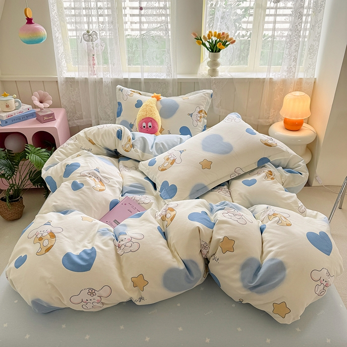 91家纺网 家纺一手货源 找家纺 简冠家纺 2026新款12868印花全棉四件套纯棉四件套 美啦德兰