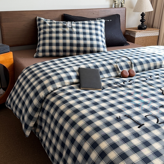 91家纺网 家纺一手货源 找家纺 （总）HL原创 2026新款全棉双层纱贴布绣四件套