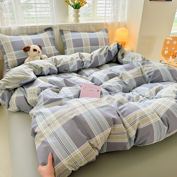 91家纺网 家纺一手货源 找家纺 简冠家纺 2026新款12868印花全棉四件套纯棉四件套 青木时光