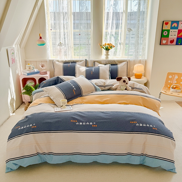 简冠家纺 2026新款12868印花全棉单被套 级光兰