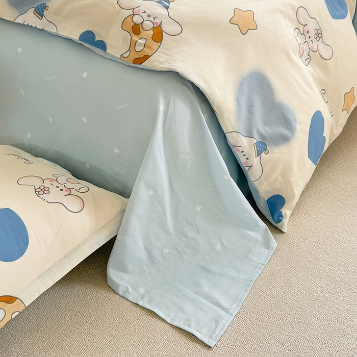 91家纺网 家纺一手货源 找家纺 简冠家纺 2026新款12868印花全棉单被套 美啦德兰