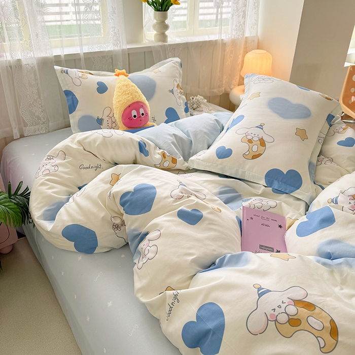 91家纺网 家纺一手货源 找家纺 简冠家纺 2026新款12868印花全棉单被套 美啦德兰