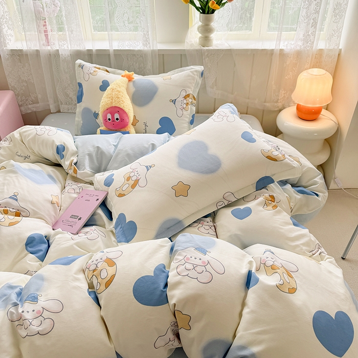 91家纺网 家纺一手货源 找家纺 简冠家纺 2026新款12868印花全棉单被套 美啦德兰