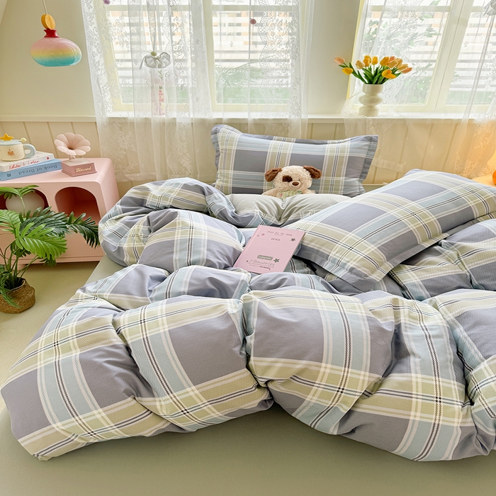 91家纺网 家纺一手货源 找家纺 简冠家纺 2026新款12868印花全棉单被套 青木时光