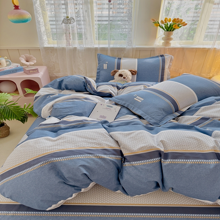 91家纺网 家纺一手货源 找家纺 简冠家纺 2026新款12868印花全棉单被套 时光倒影